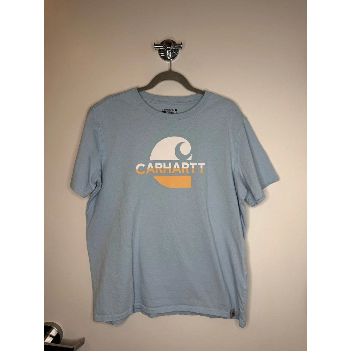 Carhartt Baby Blue Loose Fit T Shirt XL Oversized Grunge Tee Unisex