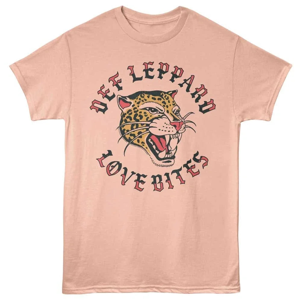 Def Leppard Leopard Head Love Bites Men's T Shirt Rock Band Merch Unisex