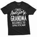 Personalized Grandma Awesome Grandma Tee Grandma Custom Grandma Unisex