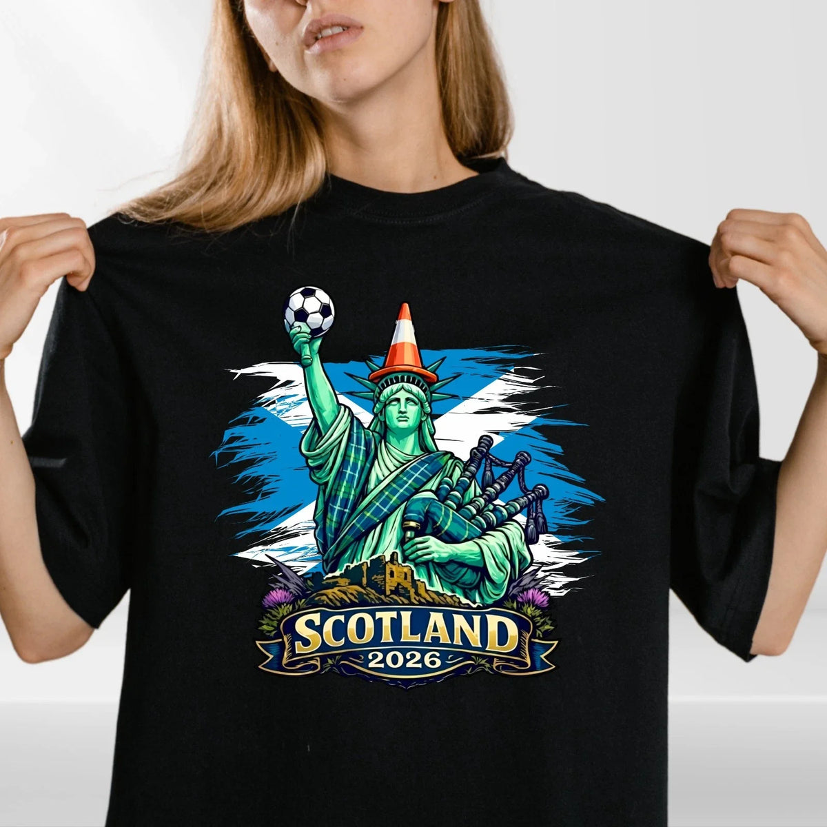 Scotland Football World cup Liberty Cone T shirt 2026 Unisex Kids Gift Tee Unisex