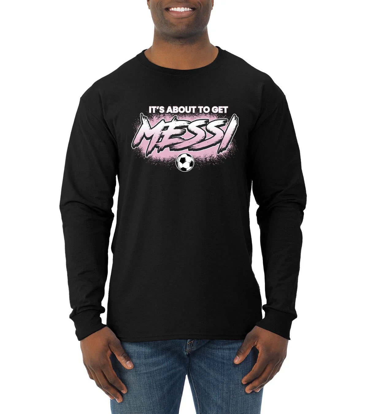 Its About To Get Miami Soccer GOAT Sports Men Long Sleeve Shirt Unisex