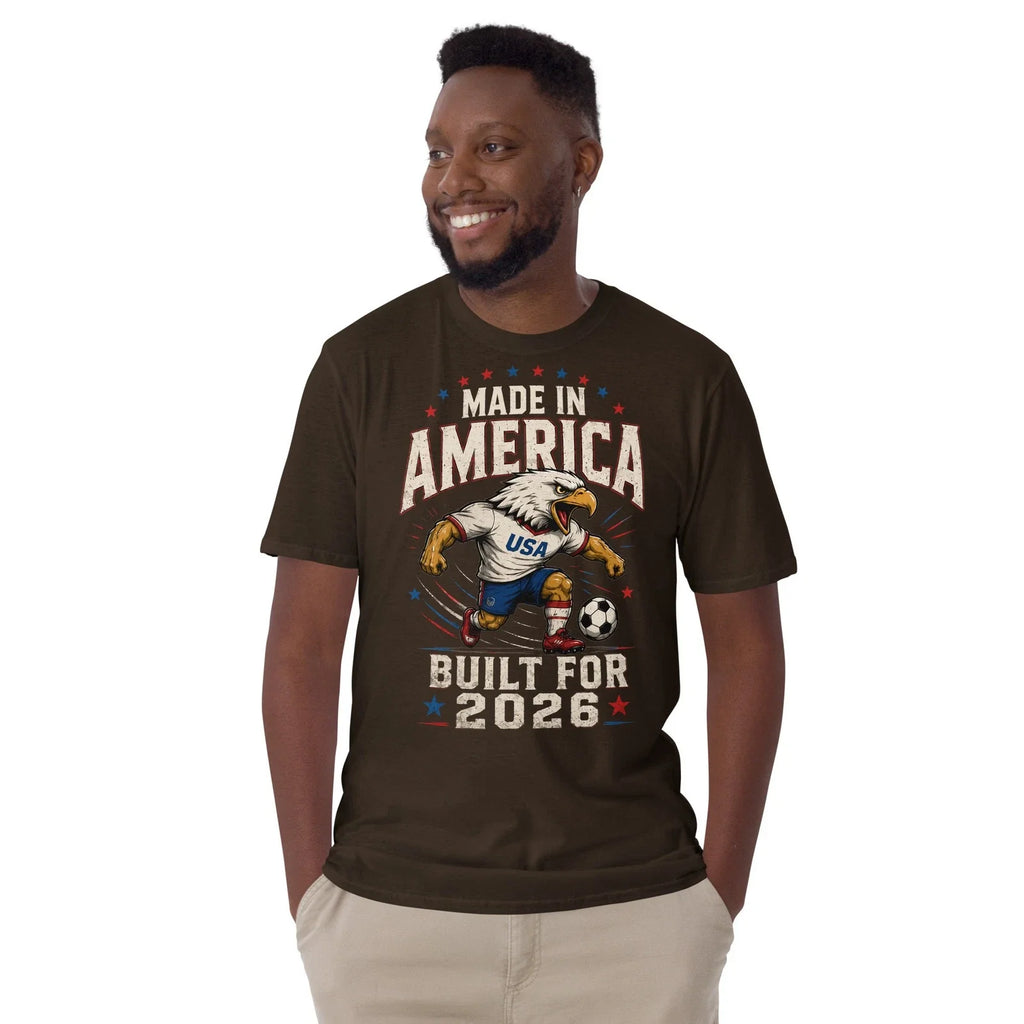 USA Soccer Fan Tee Made in America Fan Gift World Cup 2026 Unisex