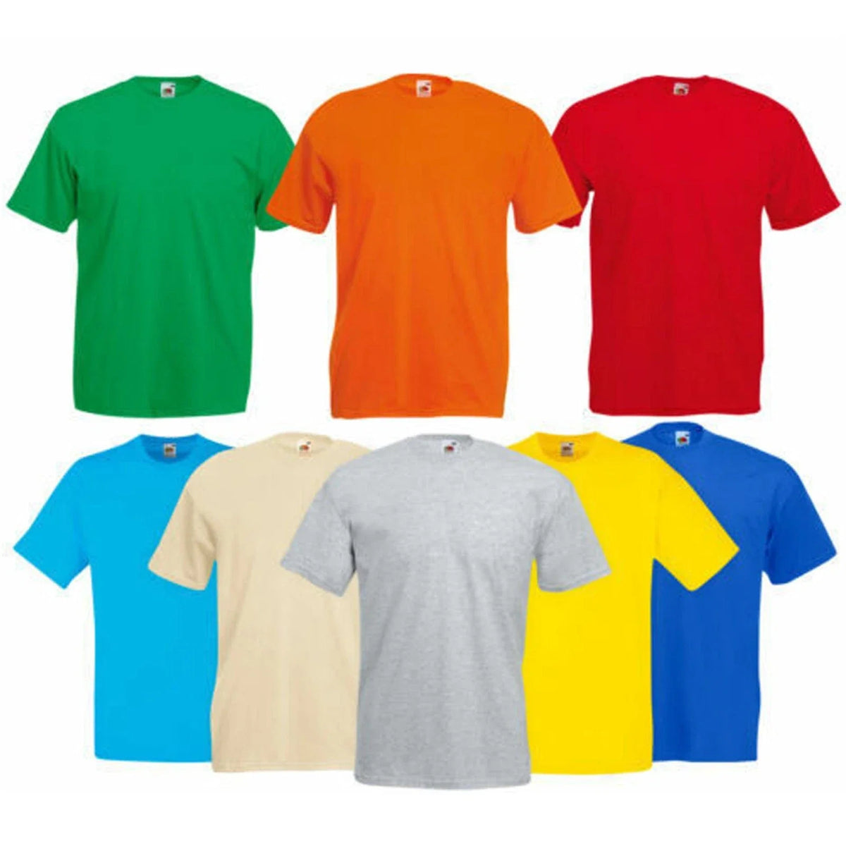 Mens Plain Crew Neck Soft Cotton for Summer Unisex