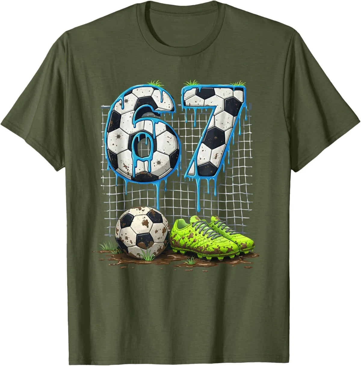 Soccer 67 Six Seven Funny Gen Alpha Meme Drip Cool Unisex Unisex