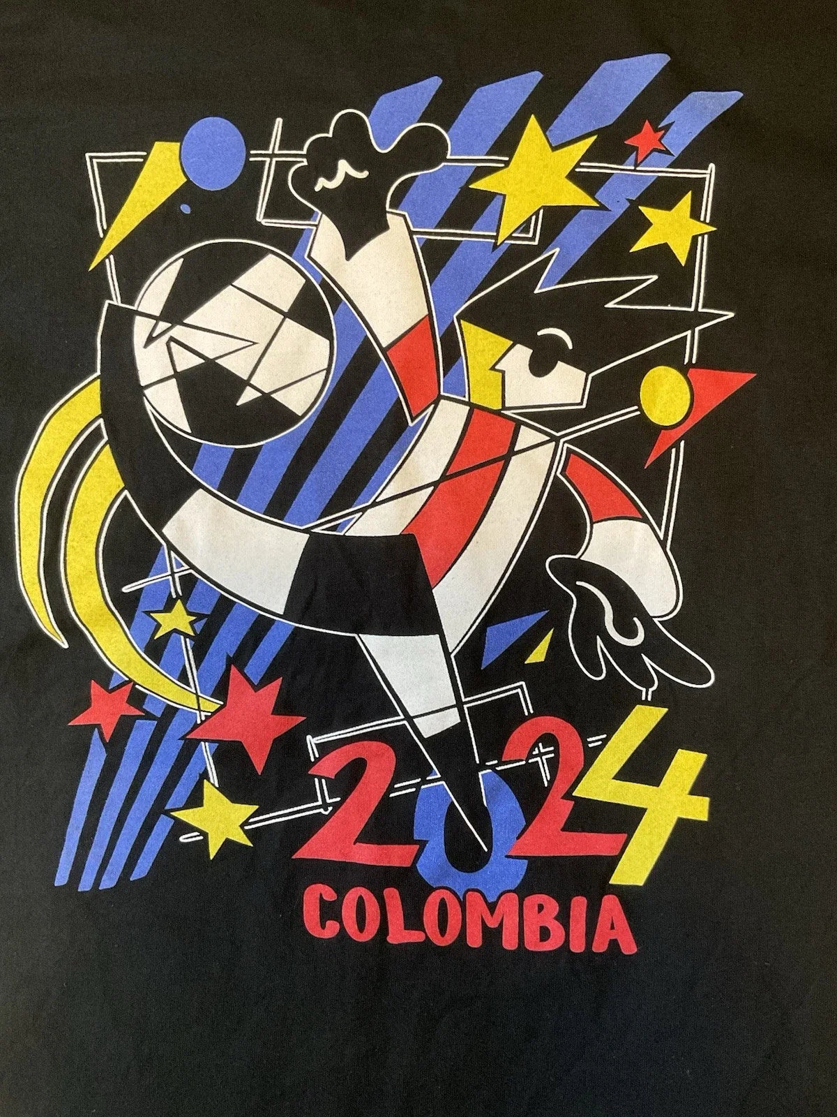 Conmebol Copa America USA Colombia 2024 Black Short Sleeve T Shirt Mens M NWOT Unisex