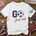 Custom Soccer Dad Mom Shirt, Personalized Soccer Ball Shirt with Name and Number Unisex
