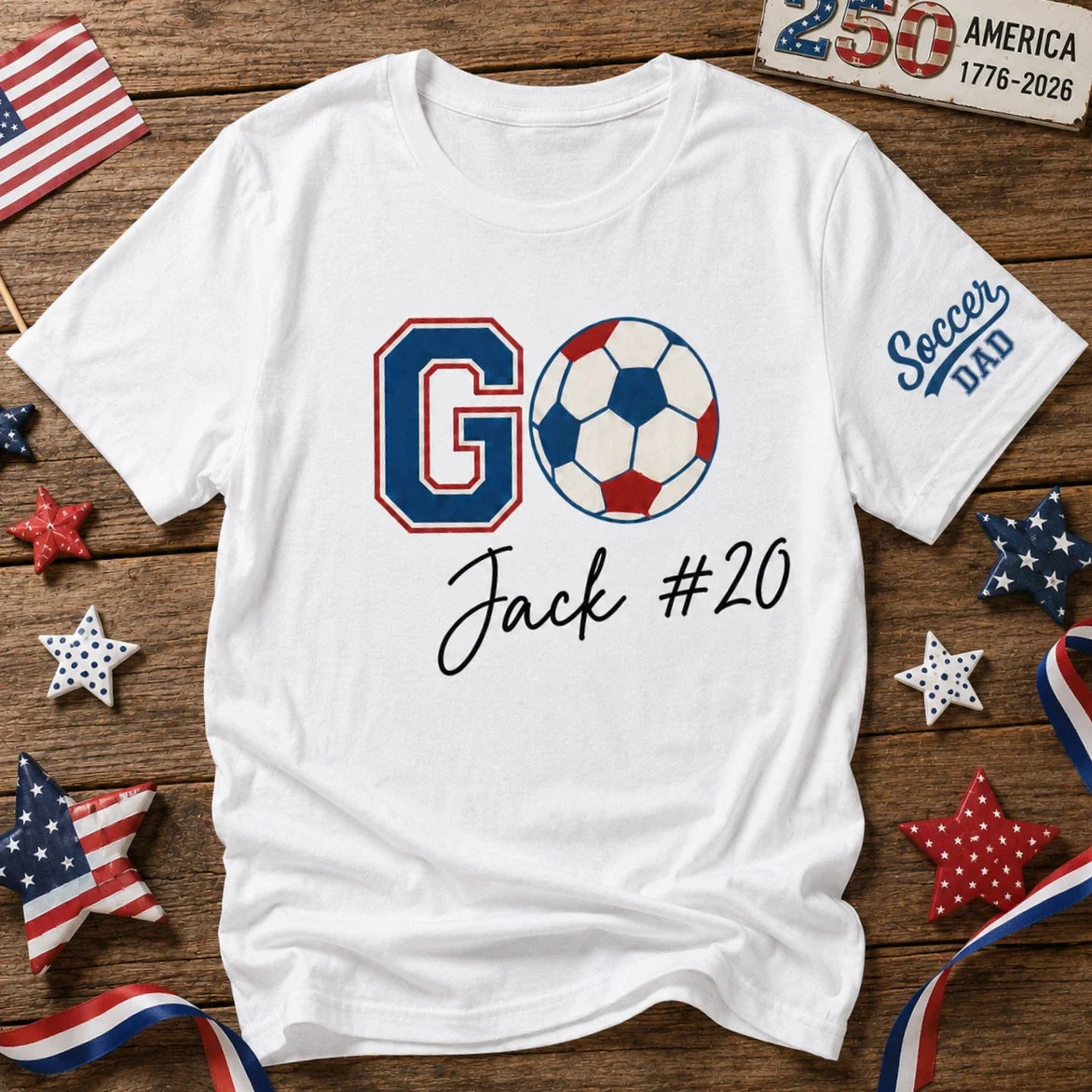 Custom Soccer Dad Mom Shirt, Personalized Soccer Ball Shirt with Name and Number Unisex