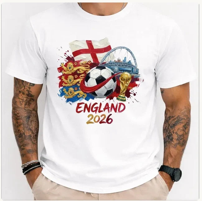 England 2026 World Cup Shirt, England Soccer Unisex