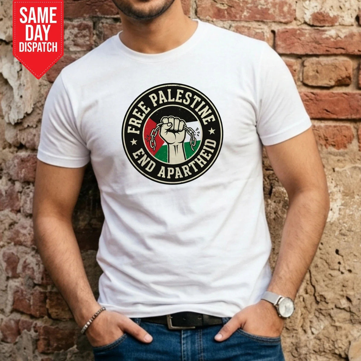 Free Palestine Printed Stand With Palestinians Save Gaza Freedom Tee Top Unisex