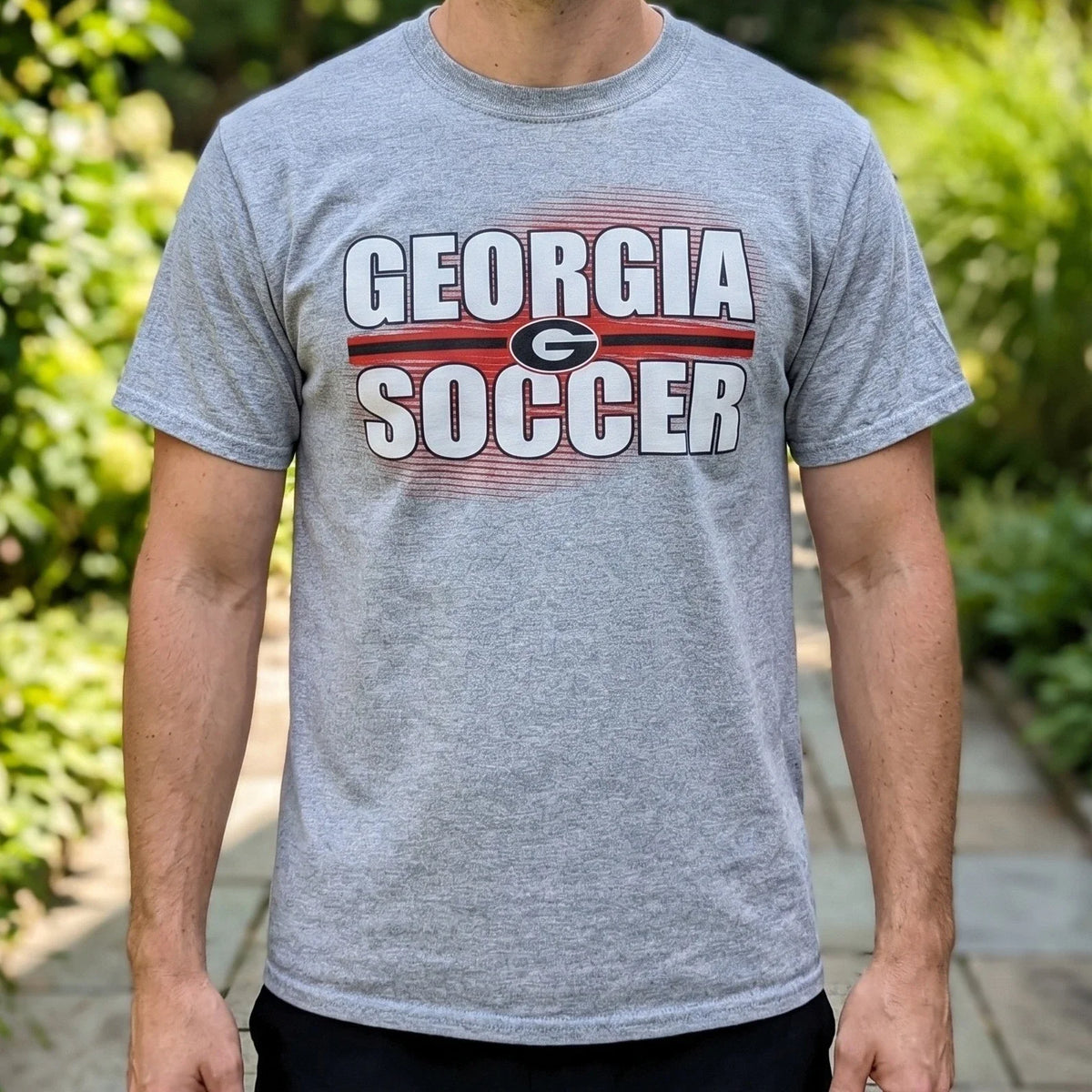 Georgia Soccer Graphic Heather Gray Mens Small UGA Bulldogs Unisex
