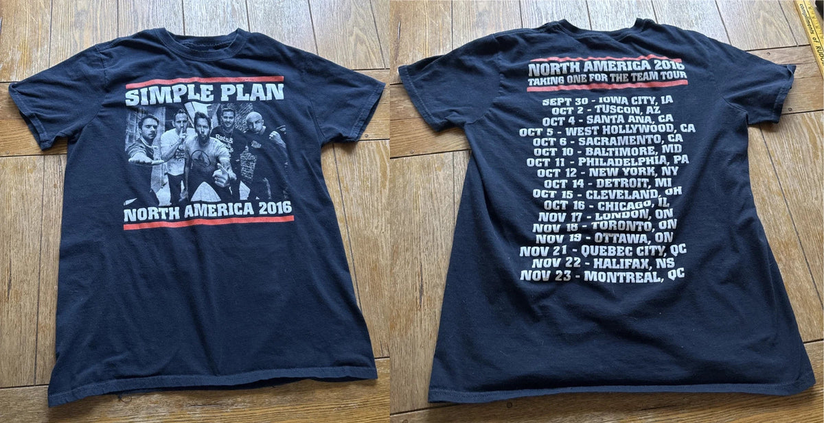 Simple Plan US Tour 2016 Graphic Multicolor Short Sleeves Unisex T Shirt Unisex