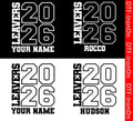 Personalised School Leavers Class Of 2026 DTF Iron On Heat Transfer Boys Girls Unisex