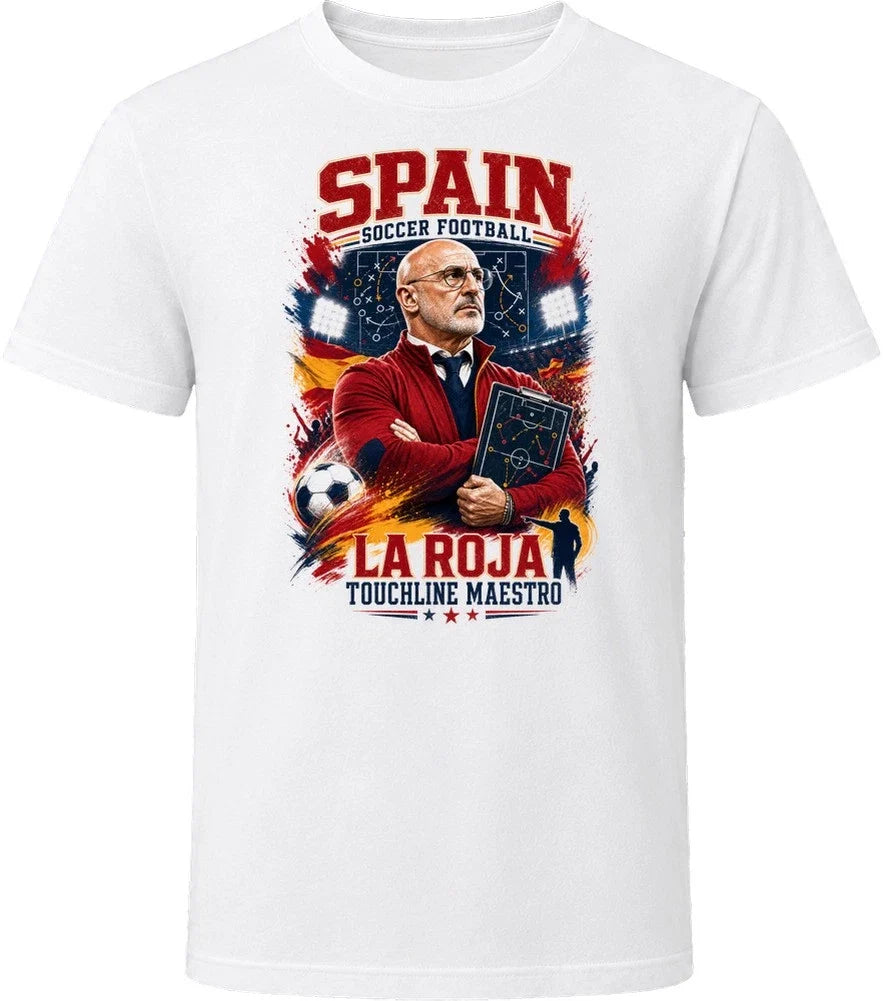Spain Soccer Football Coach La Roja Touchline Maestro T Shirt Unisex