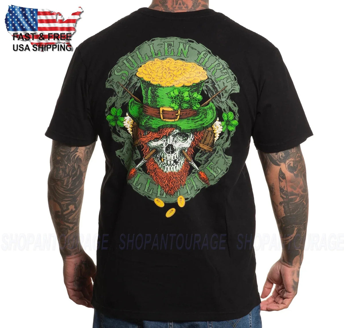 Sullen Art Collective Chance Badge Premium SCM6980 Court Manche Pour Men Unisex