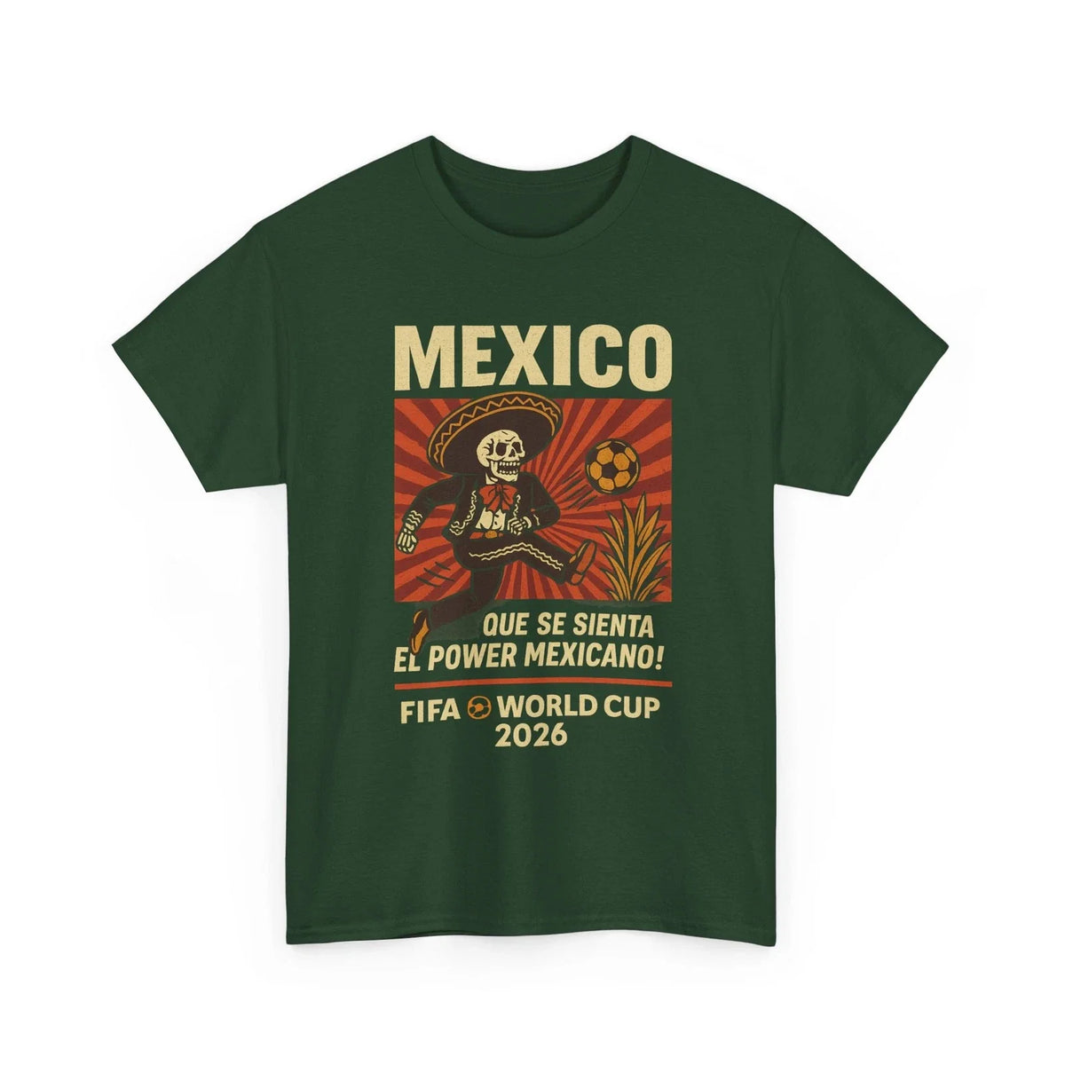 Mexico Skeleton Charro Soccer | Power Mexicano World Cup 2026 Unisex