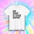 Eat Sleep Soccer Repeat Funny Soccer Player Sports Fan Gift S-5XL Unisex