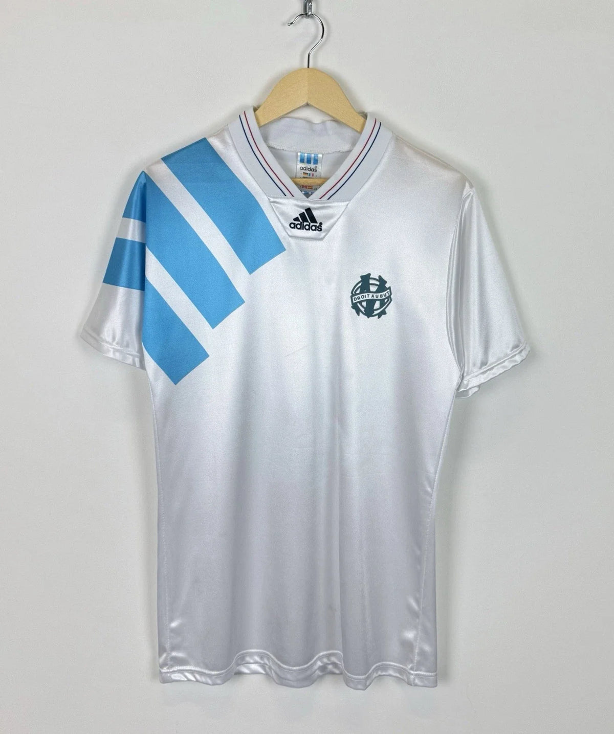 Vintage Olympique Marseille #8 WADDLE 1992/93 Soccer Jersey Foolball Shirt Home Unisex