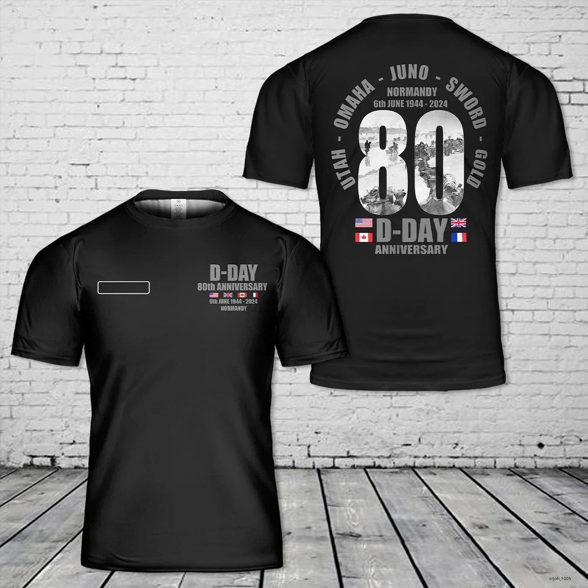 Custom Name D-Day 80th Anniversary 2024 3D Unisex