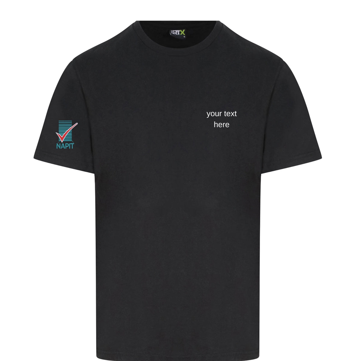 Electrician Tshirt Napit personalised with your company name  text company name