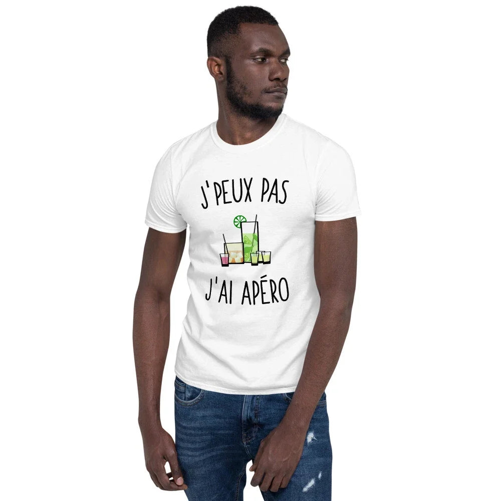 J'peux pas j'ai apéro... Tshirt cadeau humour anniversaire retraite fête... Unisex