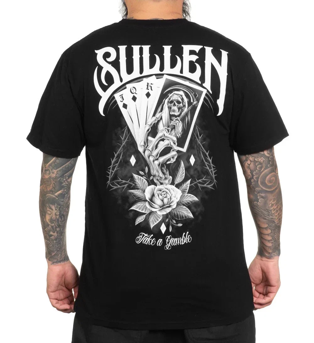 Sullen Art Collective True Artist Punk Pin Up Tattoo Men's Premium Tee GAMBLE Unisex
