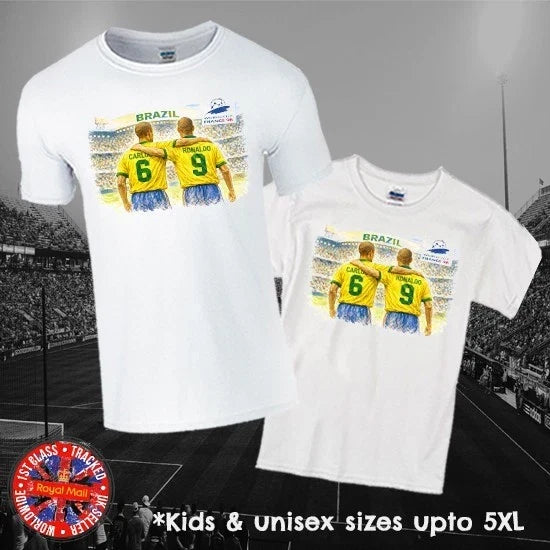 Ronaldo Roberto Carlos France 98 World Cup in Mens, Ladies & Kids Sizes Unisex