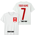 Personalised Canada Football Unisex Kids Name Number Tee #WC Unisex
