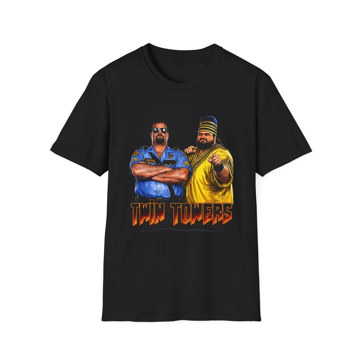 Two Towers 90s wrestling tag team Character | Retro Illustrated Unisex