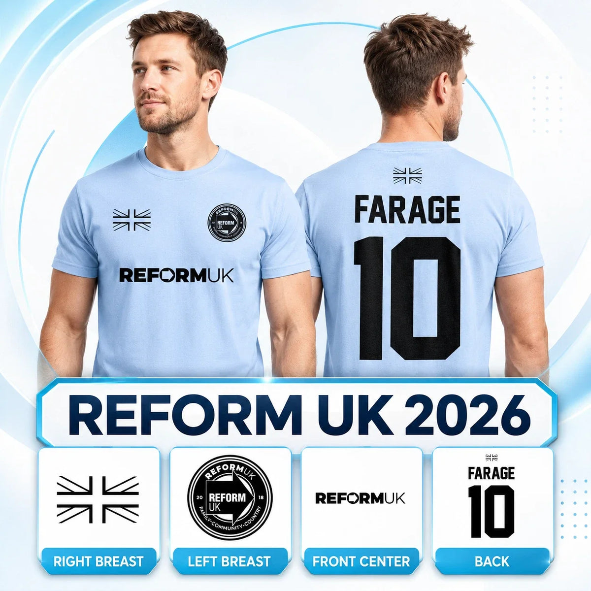 Reform UK 2026 Vote | Political Supporter Britain Great Farage Shirt Unisex