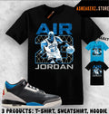 Tee Shirt Matching AJ 3 OG Rare Air 2025 Match Sneaker Vintage Air MJ 23 Unisex