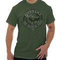 Montana Treasure Mountain Moose Wildlife MT Adult Short Sleeve Crewneck Tee Unisex