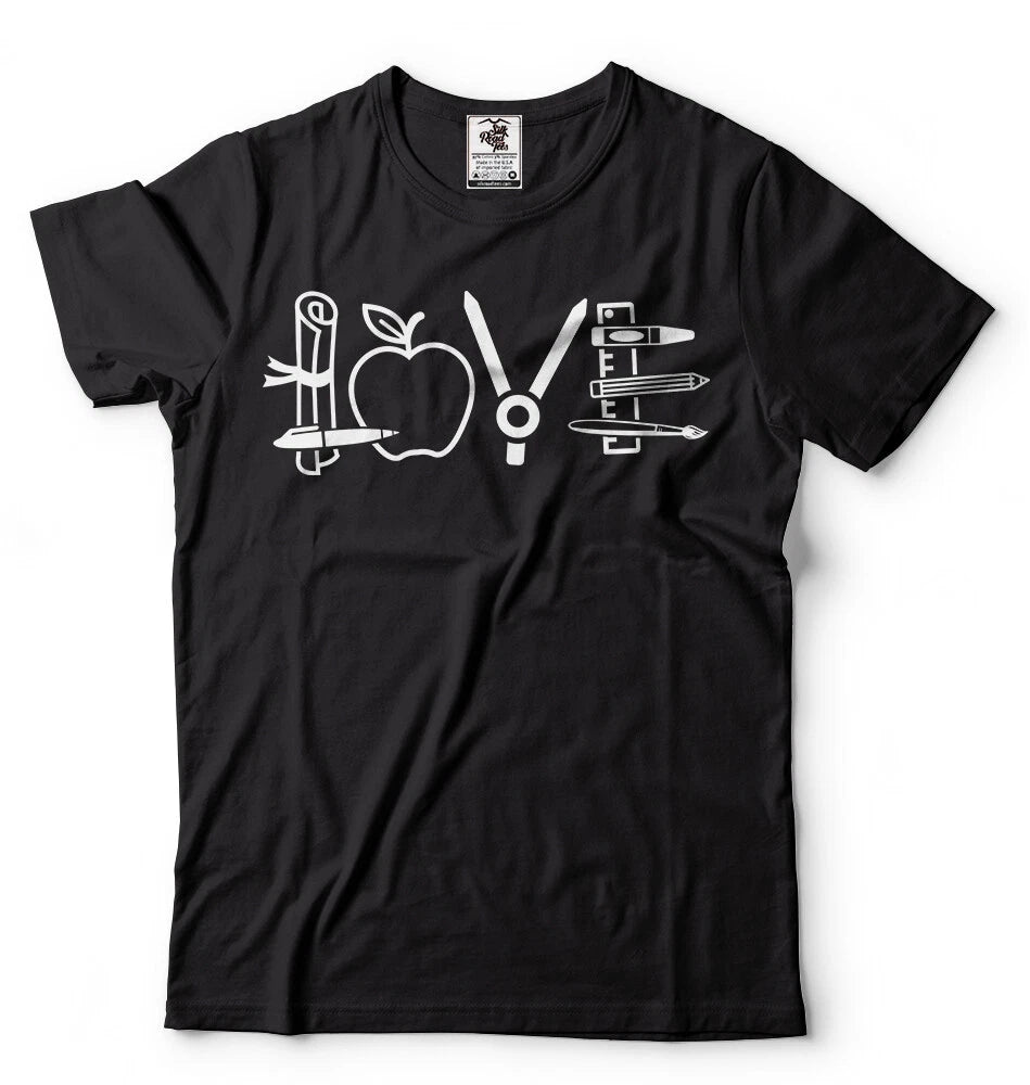Love T-shirt School Teacher Shirt Best Teacher T-shirt Back to School Tee