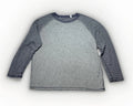 Gray Raglan Long Sleeve Shirt Mens Large Oversized Casual Minimal Streetwear Unisex