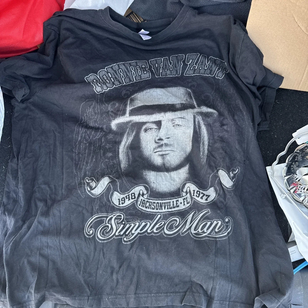 Vintage Ronnie Van Zant Simple Man 1948-1977 T Shirt XXL Momma Told Me Unisex