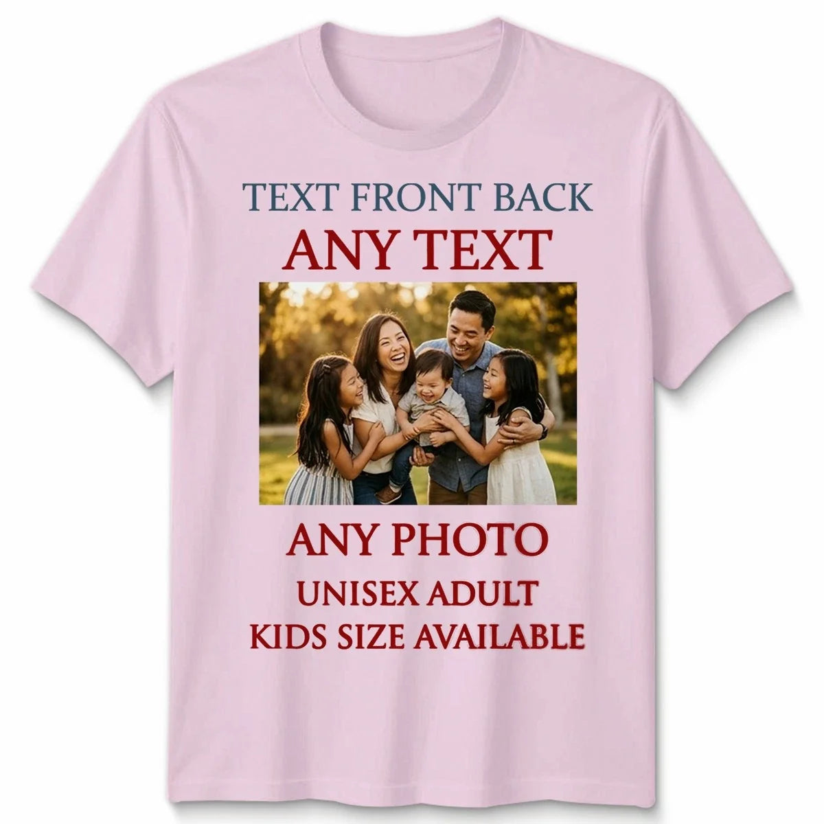 Personalised Unisex T Shirt Custom Your Photo Logo Text Stag Do Hen Party Unisex