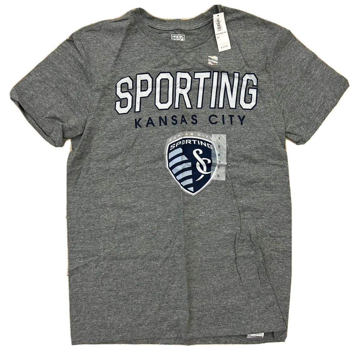 Sporting KC Kansas City MLS Soccer Shirt Men Small BNWT Gray Unisex