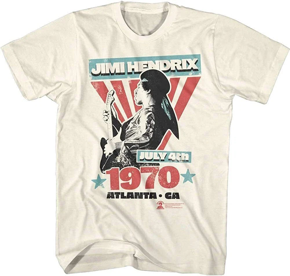 Jimi Hendrix -July 4th 1970 shirt- Atlanta Georgia Vintage Unisex