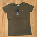 Distorted People T Shirt XL Olive Minimal Logo Cut Neck Small Unisex
