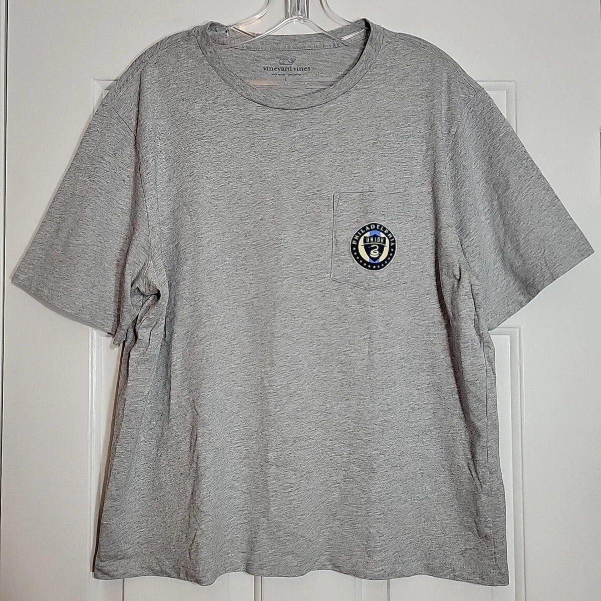 Philadelphia Union Soccer Vineyard Vines Pocket Tee Shirt Men's Large Unisex