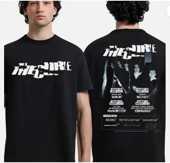 The Cure Tour 2026 Black Double Side Print Unisex