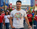 Football Cup 2026 Flags USA Canada Mexico World Soccer Fan Match Day Tee Unisex