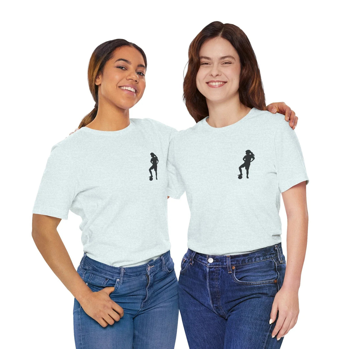 Soccer Girl Silhouette | Sports Tee for Female Athletes Unisex