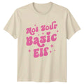 Not Your Basic Elf Christmas Holidays Mens Womens Tee Graphic Top -a Unisex