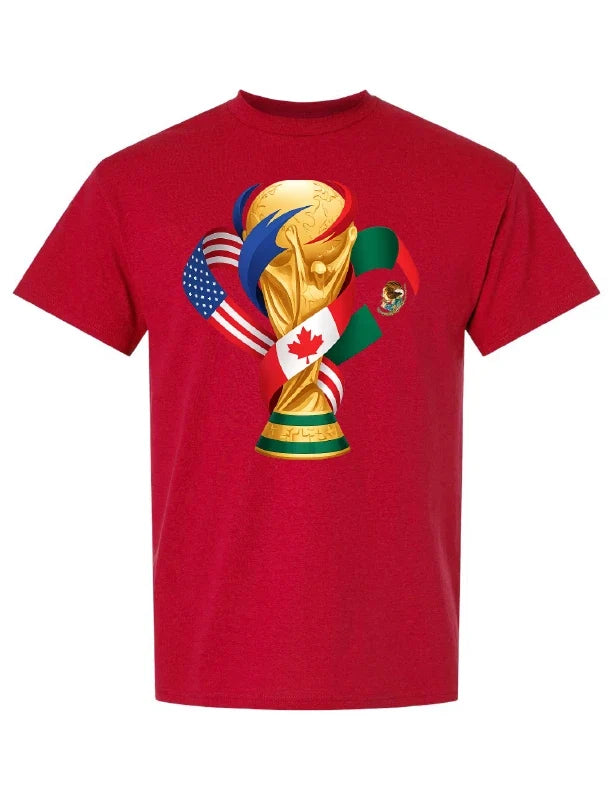 FIFA 2026 tee World Cup Soccer Graphic Tee USA Football Fan red tee Unisex