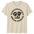Easily Distracted By Miniature Schnauzer Mens Womens Tee Graphic Top Unisex