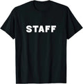 Staff Front and Back Classic Simple Work Team Uniform Logo Unisex T Shirt Unisex