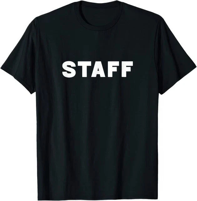 Staff Front and Back Classic Simple Work Team Uniform Logo Unisex T Shirt Unisex