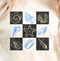 Seashell Grid | Nautical Shells Tee, Beach Ocean Vibes Shirt, Summerwear Unisex