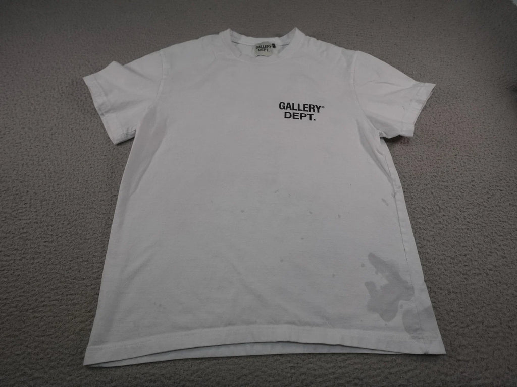 Gallery Dept Shirt Mens Small White Hollywood CA Double Sided Logo Streetwear Unisex