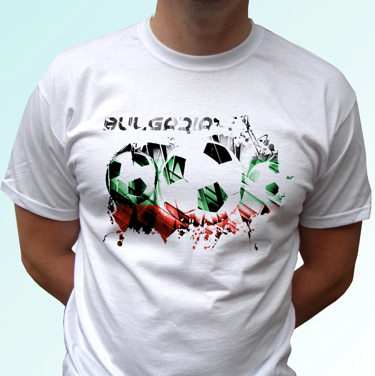 Bulgaria football flag white t shirt soccer style design mens womens kids baby Unisex